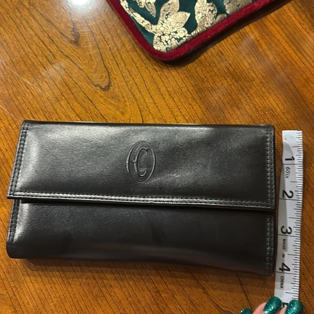 CAMELI Collection women’s genuine leather black wallet VTG check book NIB